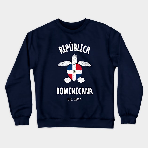 Dominican Republic Sea Turtle 1844 Crewneck Sweatshirt by French Salsa